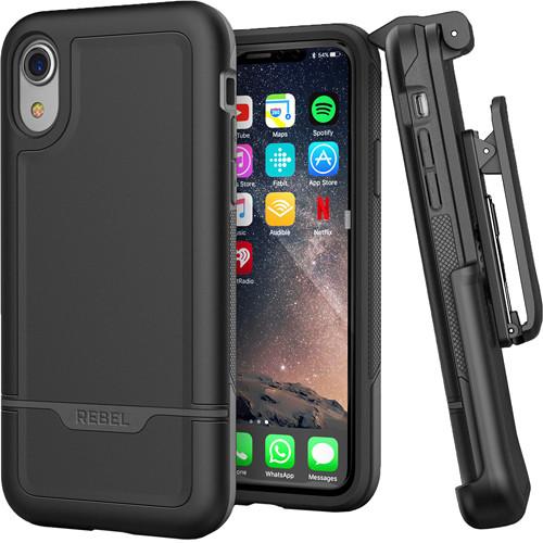 Encased Rebel Series Case with Belt Clip Holster for iPhone XR