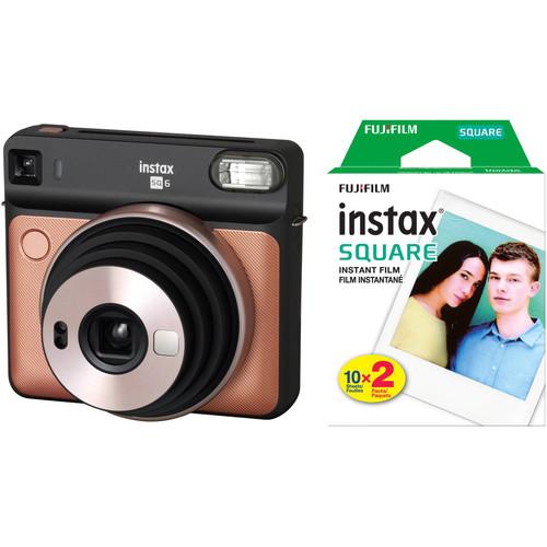 FUJIFILM INSTAX SQUARE SQ6 Instant Film Camera with Twin Pack of Film Kit