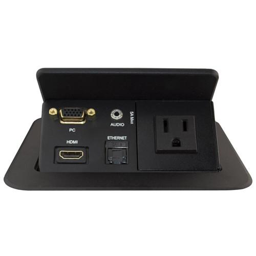 Intelix Square Table Box with HDMI, VGA, Audio, LAN, & Power