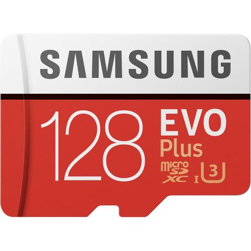 Samsung 128GB EVO Plus UHS-I microSDXC Memory Card with SD Adapter