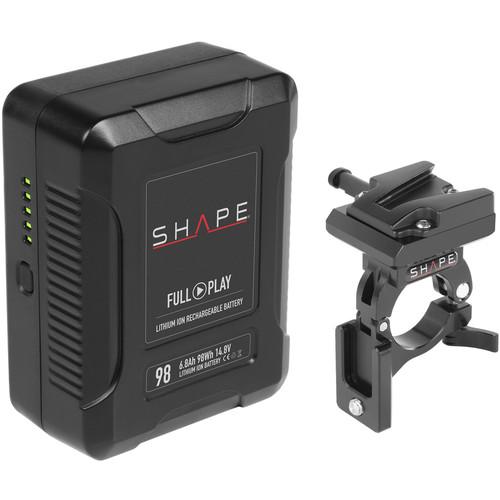 SHAPE Full Play 98Wh V-Mount Battery with Clamp for 30mm Gimbal Handlebar