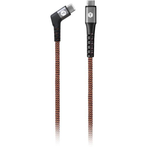 ToughTested Braided Right Angle USB Type-C Male to USB Type-C Male Cable