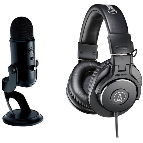 Blue Yeti USB Microphone and ATH-M30x Headphone Kit