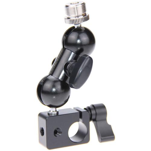 CAMVATE Mini Ball Head Camera Mount with 15mm Rod Clamp for Microphones
