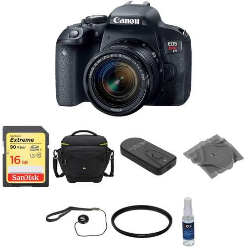 Canon EOS Rebel T7i DSLR Camera with 18-55mm Lens Basic Kit