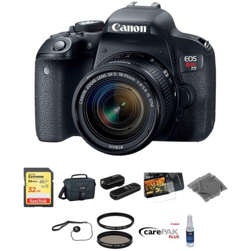 Canon EOS Rebel T7i DSLR Camera with 18-55mm Lens Deluxe Kit
