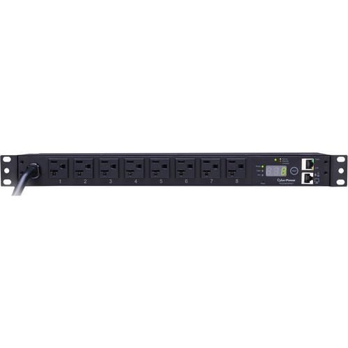 CyberPower Monitored PDU16A 100-120 V 50 60Hz Nema 5-15P Plug 8-Nema 5-20R 0U Rackmount 12
