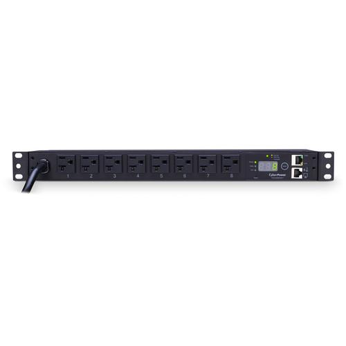 CyberPower Monitored PDU16A 100-120V 8-Nema 5-20R OUTLETS 1U 12