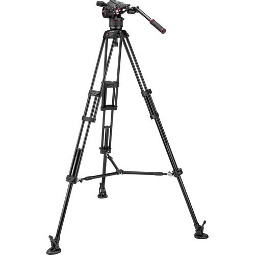 Manfrotto Nitrotech N8 Video Head & 546B Pro Tripod with Mid-Level Spreader