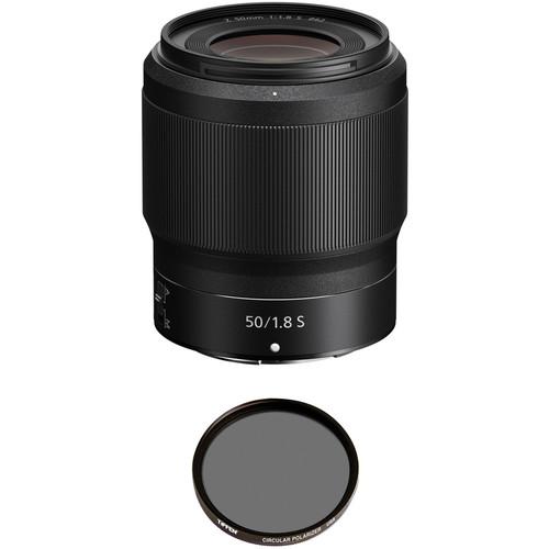 Nikon NIKKOR Z 50mm f 1.8 S Lens with Circular Polarizer Filter Kit
