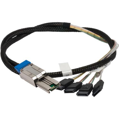 Sonnet Mini-SAS Multilane to 4-Port Internal SATA Breakout Cable for Sonnet Mobile Rack Kit, Sonnet, Mini-SAS, Multilane, to, 4-Port, Internal, SATA, Breakout, Cable, Sonnet, Mobile, Rack, Kit