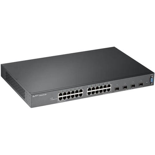ZyXEL 24-Port 100 1000 Mb s and 4-Port 10GbE SFP L2 Switch with 10GbE Uplink
