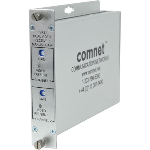 COMNET Multimode 850nm Dual AM Video Receiver with Manual Gain Control
