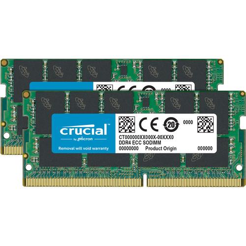 Crucial 32GB DDR4 2666 MHz 260-Pin SO-DIMM Memory Module Kit