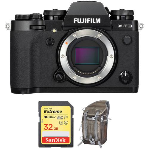 FUJIFILM X-T3 Mirrorless Digital Camera Body with Accessories Kit