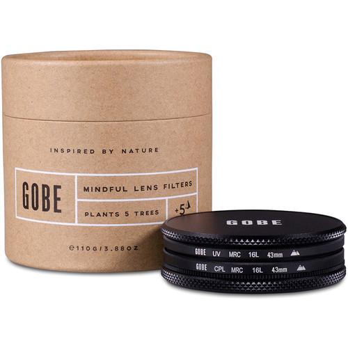 Gobe 43mm The Duet 2Peak UV and Circular Polarizer Filter Kit