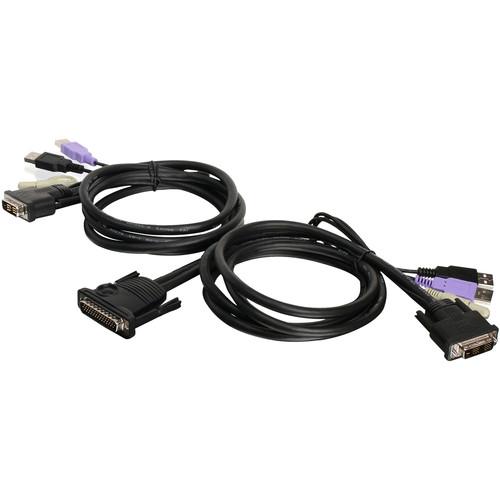 IOGEAR Dual Computer USB DVI KVM Cable with Audio