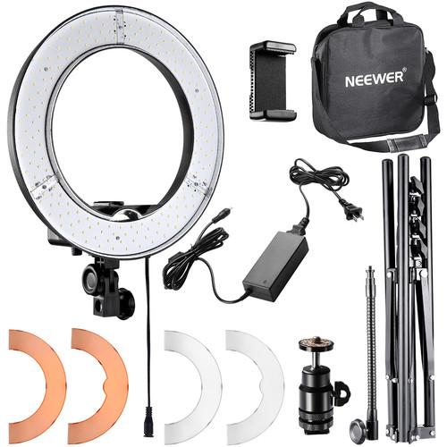 Neewer LED Ring Light with Stand and Accessories Kit
