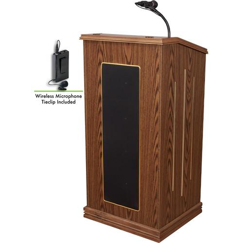 Oklahoma Sound 711-MO LWM-6 Prestige Sound Lectern with LWM-6 Wireless Lavalier Microphone