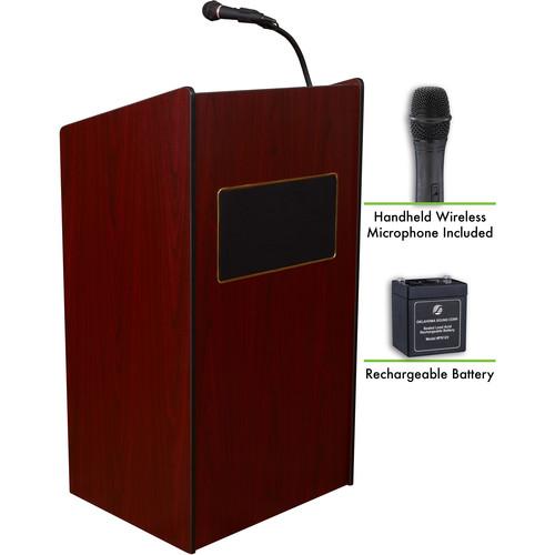 Oklahoma Sound The Aristocrat Sound Lectern with Rechargeable Battery & Wireless Handheld Mic