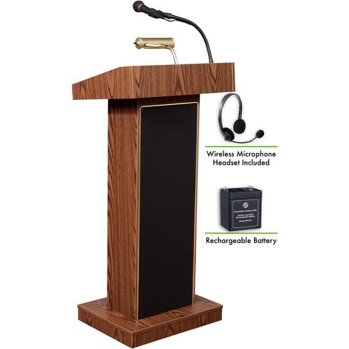 Oklahoma Sound The Orator Lectern with Rechargeable Battery & Wireless Headset Mic