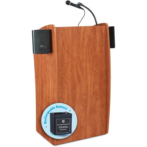 Oklahoma Sound The Vision Floor Lectern with Speakers and Rechargeable Battery