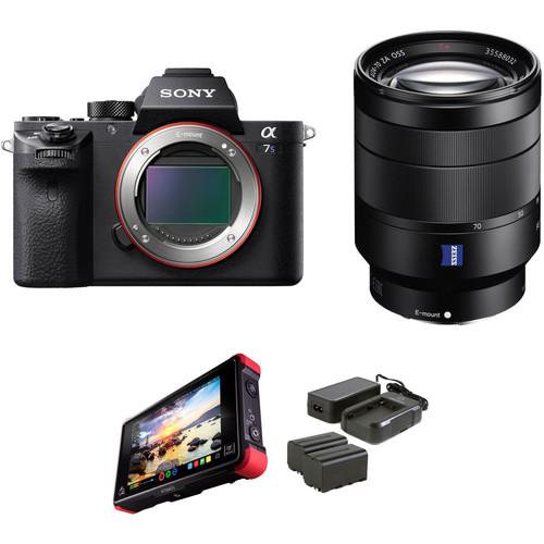 Sony Alpha a7S II Mirrorless Digital Camera with 24-70mm f 4 Lens and External Monitor Kit