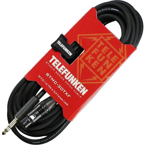 Telefunken Studio Series 1 4" TRS Male to 3-Pin XLR Female Cable