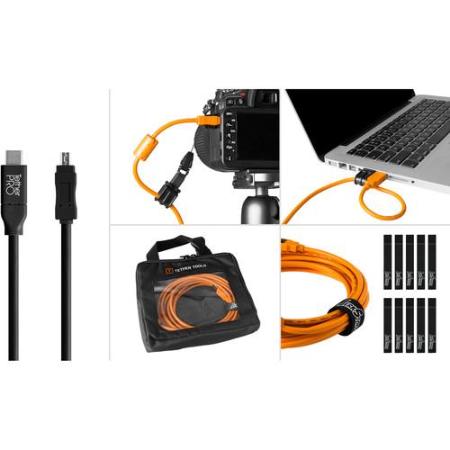 Tether Tools Starter Tethering Kit with USB 2.0 Type-C to Mini-B 8-Pin Cable