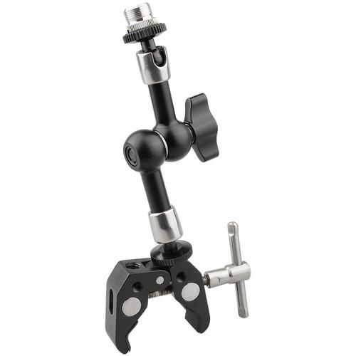 CAMVATE Crab Clamp with 7" Magic Arm & Mini Ball Head Mount for Microphone
