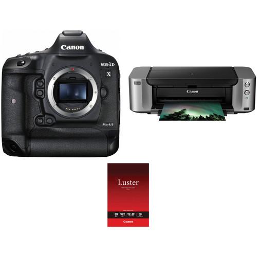 Canon EOS-1D X Mark II DSLR Camera Body with Inkjet Printer Kit