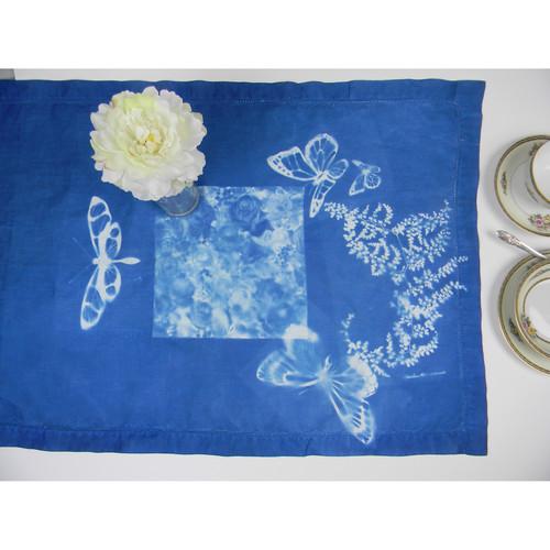 Cyanotype Store Cyanotype Linen Table Runner