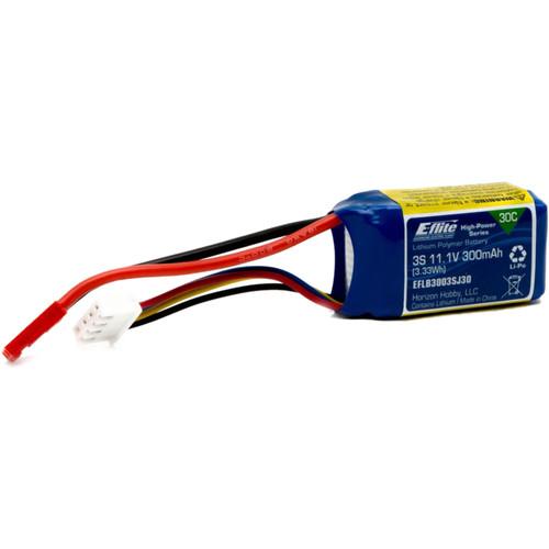 E-flite 300mAh 3S 11.1V 30C LiPo Battery with JST Connector