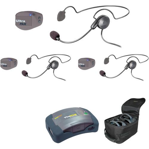 Eartec UPCYB3 UltraPAK 3-Person HUB Intercom System with Cyber Headset