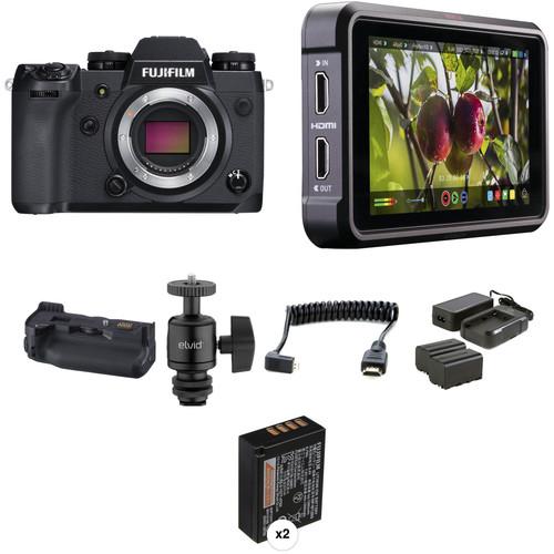 FUJIFILM X-H1 Mirrorless Digital Camera with Battery Grip and Ninja V Kit