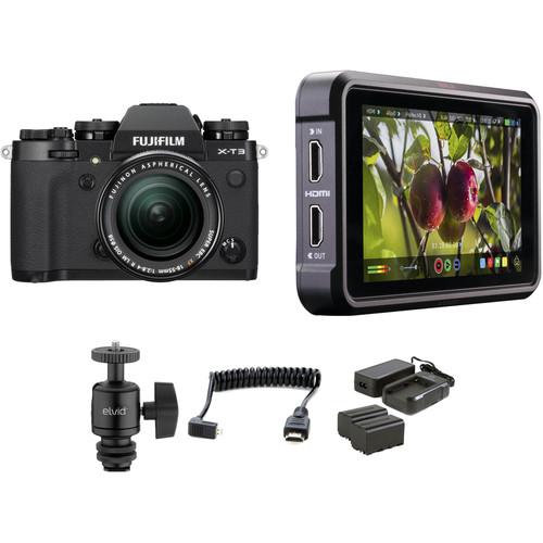 FUJIFILM X-T3 Mirrorless Digital Camera with 18-55mm Lens and Ninja V Kit
