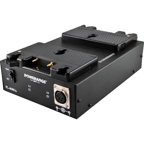 POWERANGE PL-4680A Dual-Channel 100W Charger with 16.4V 5A DC Output for Gold Mount Lithium-Ion Batteries