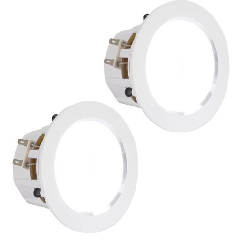 Pyle Pro PDICBLE35 4.0" Aluminum Alloy Frame Ceiling Wall Speakers with LED Light