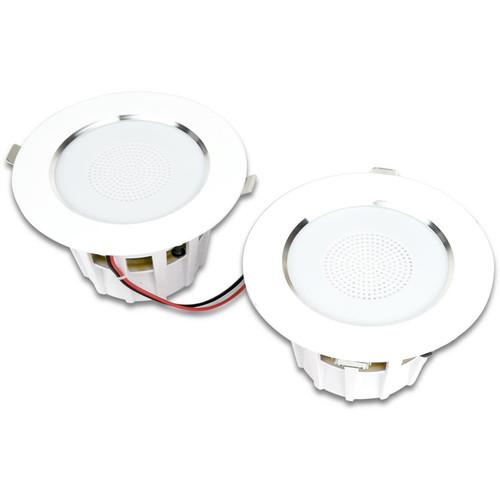 Pyle Pro PDICBTL4 4" Bluetooth Ceiling Wall Speakers with LED Light