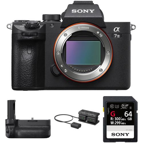 Sony Alpha a7 III Digital Camera with Vertical Grip and Accessories Kit