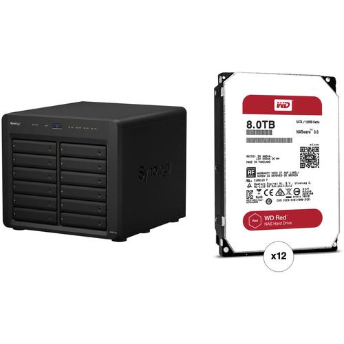 Synology DiskStation DS3617xs 96TB 12-Bay NAS Enclosure Kit with WD NAS Drives