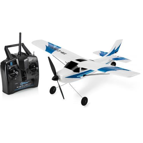 Top Race 3-Channel RTF Remote Control Airplane with Built-In 6-Axis Gyro System