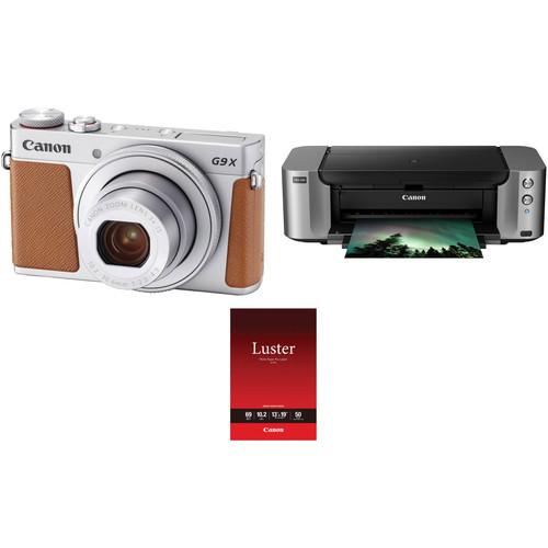 Canon PowerShot G9 X Mark II Digital Camera with PIXMA PRO-100 Inkjet Printer Kit