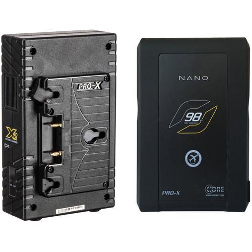 Core SWX Nano Gold Mount Battery Kit with X2A Vertical Charger