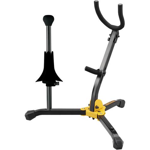 HERCULES Stands Alto Tenor Saxophone Stand with Deluxe Velvet Peg for Soprano Sax Flugelhorn