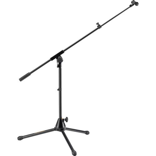 HERCULES Stands Low-Profile Tripod Microphone Stand with Telescoping Boom