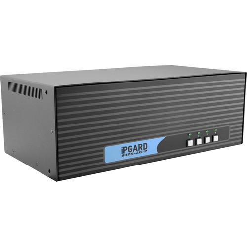 IPGard Secure 4-Port Quad-Head 4K DisplayPort KVM Switch with CAC Port