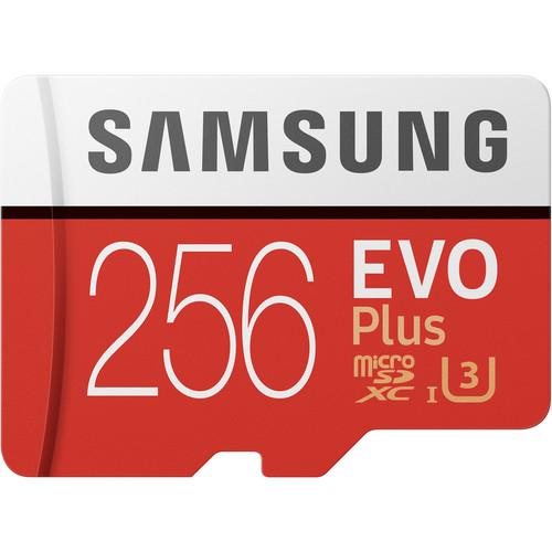 Samsung 256GB EVO Plus UHS-I microSDXC Memory Card with SD Adapter