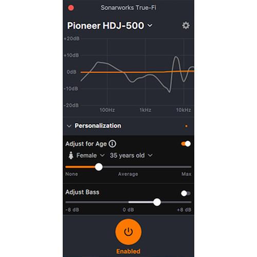SONARWORKS True-Fi Desktop App Headphone Correction