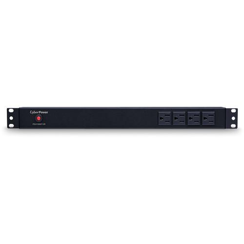 CyberPower 12A 100-125V 50 60Hz PDU Nema 5-15P Plug 12-R 4-F Nema 5-15R OUTS 1U 15